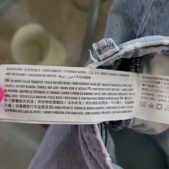 Abercrombie & Fitch High Rise Denim Midi Skirt Size 28/6 Light Wash 90s Y2K - Picture 8 of 8